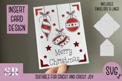Christmas insert card design| Paper cutting | Cricut Joy svg Product Image 1