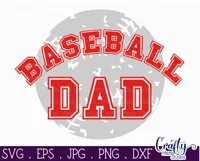 Baseball Dad Grunge | Sports Svg Design Cut File Product Image 2