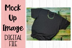 Charcoal Tee on Green Bricks Mock Up Product Image 1