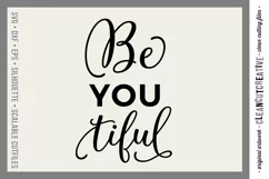 BeYOUtiful - SVG DXF EPS PNG - Free Design of The Week Product Image 1