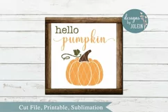 Hello Pumpkin SVG, png, eps, dxf, sublimation Product Image 2