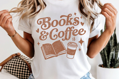 Books and Coffee PNG Book Lover Reading Product Image 2