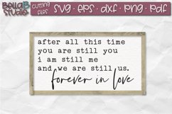 Forever in Love SVG, Wood Sign SVG, Love Quote SVG File Product Image 1