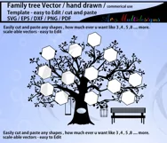 Family tree clipart SVG template, EPS, Dxf, Png, Pdf, Jpg Product Image 2