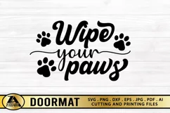 Dog SVG Welcome Doormat SVG Paw Prints SVG Doormat Quote SVG Product Image 2