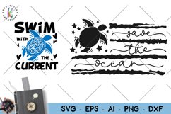 Summer svg Save the ocean flag clipart Product Image 1