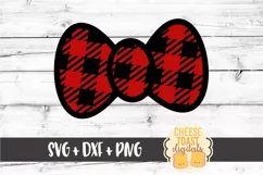 Bow Tie - Buffalo Plaid - Boy Valentine SVG PNG DXF Files Product Image 2