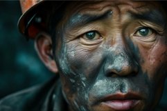 Asian miner face worker. Generate Ai Product Image 1