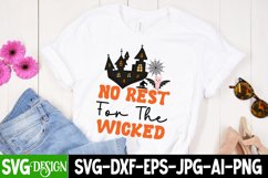 No Rest For The Wicked SVG Cut File,Halloween SVG Design PNG Product Image 1