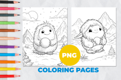 Yeti Coloring Pages | Coloring book Product Image 1