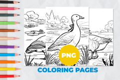 Goose with a bow Coloring Pages | Coloring book Product Image 1
