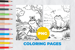 Frog on a water lily Coloring Pages | Coloring book Product Image 1