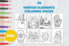118 Winter Coloring Pages | Coloring book Product Image 5