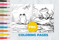 Frog on a water lily Coloring Pages | Coloring book Product Image 1