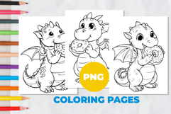 Cute dinosaur Coloring Pages | Coloring book Product Image 1