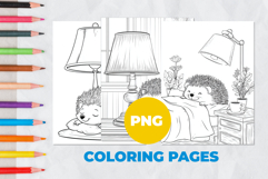 Sleeping hedgehog Coloring Pages | Coloring book Product Image 1