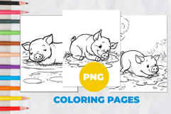 Pig in the mud Coloring Pages | Coloring book Product Image 1
