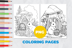 Fairytale hare Coloring Pages | Coloring book Product Image 1