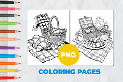 Picnic Coloring Pages | Coloring book Product Image 1