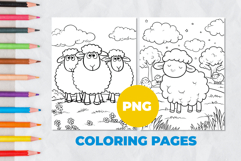 Sheep in the field Coloring Page | Coloring book Product Image 1