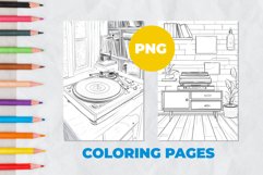 Vinyl record player Coloring Pages | Coloring book Product Image 1