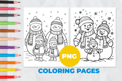 Snowman family Coloring Pages | Coloring book Product Image 1