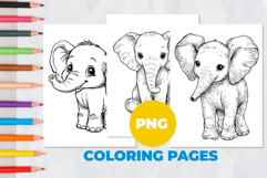 Baby elephant Coloring Pages | Coloring book Product Image 1
