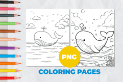 A whale in the sea Coloring Page | Coloring book Product Image 1
