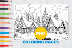 Snow House Coloring Pages | Coloring book Product Image 1