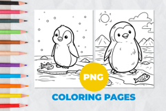Penguin in the Arctic Coloring Pages | Coloring book Product Image 1