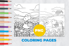 Mouse in the meadow Coloring Pages | Coloring book Product Image 1