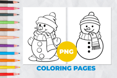 Snowman Coloring Pages | Coloring book Product Image 1