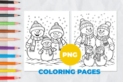Snowman family Coloring Pages | Coloring book Product Image 1