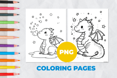 Cartoon dinosaur Coloring Pages | Coloring book Product Image 1