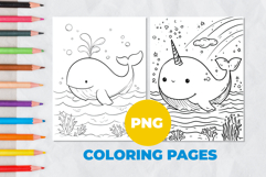 A whale in the sea Coloring Page | Coloring book Product Image 1