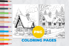 Snow House Coloring Pages | Coloring book Product Image 1