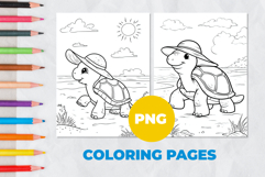 Turtle on the beach Coloring Pages | Coloring book Product Image 1