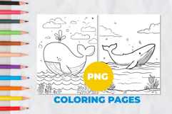 A whale in the sea Coloring Page | Coloring book Product Image 1