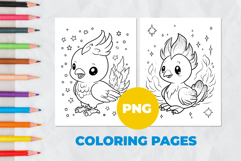 Magical pet phoenix Coloring Pages | Coloring boo Product Image 1