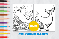 A whale in the sea Coloring Page | Coloring book Product Image 1