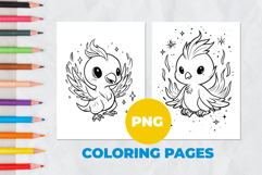Magical pet phoenix Coloring Pages | Coloring boo Product Image 1