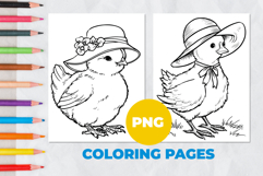 Chick in a Hat Coloring Pages | Coloring book Product Image 1