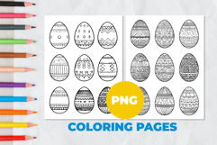 Easter eggs Coloring Page | Coloring book Product Image 1
