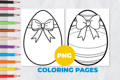 Easter egg with a bow Coloring Page | Coloring book Product Image 1