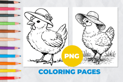 Chick in a Hat Coloring Pages | Coloring book Product Image 1