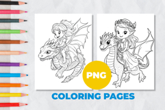 Dragon Princess Coloring Pages | Coloring book Product Image 1