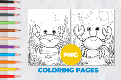 Crab in the sea Coloring Page | Coloring book Product Image 1