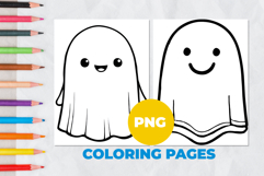 Ghost Halloween Coloring Pages | Coloring book Product Image 1