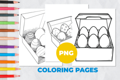 Easter eggs in a basket Coloring Page | Coloring book Product Image 1
