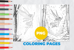 Forest Fairy Coloring Pages | Coloring book Product Image 1